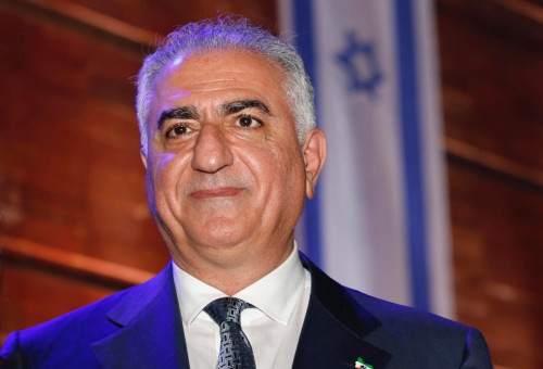 רזא פהלווי בעצרת יום השואה (צילום: מרק ישראל סלם)