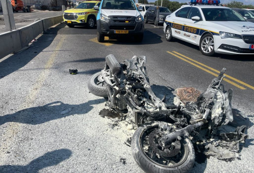 תאונת אופנוע, אילוסטרציה (צילום: תיעוד מבצעי מד"א)