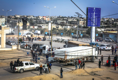 מעבר רפיח בצדו המצרי (צילום: עבד רחים כתיב, פלאש 90)