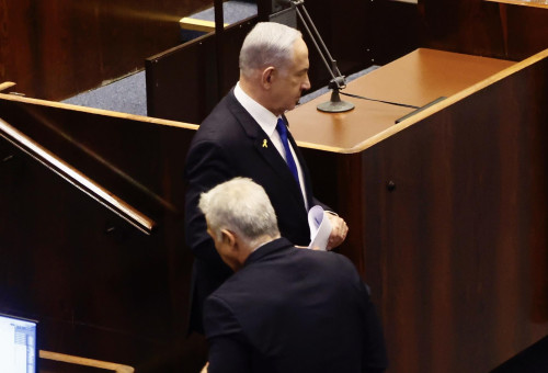 בנימין נתניהו, יאיר לפיד (צילום: מארק ישראל סלם)