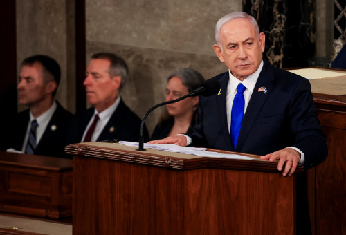 נאום בנימין נתניהו בקונגרס (צילום: רויטרס)