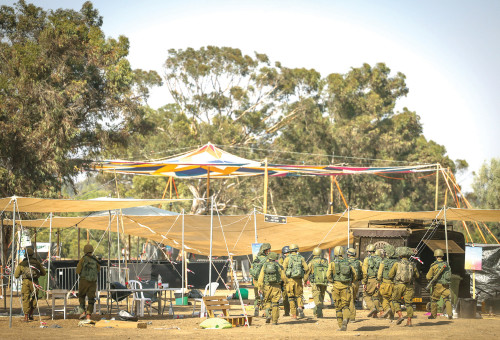 מתחם הנובה לאחר הטבח (צילום: חיים גולדברג פלאש 90)