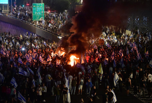 הפגנת ליל גלנט 2, נובמבר 2024 (צילום: אבשלום ששוני)