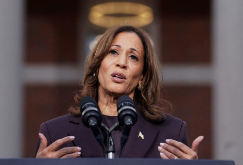 קמלה האריס בנאום ההפסד (צילום: רויטרס)