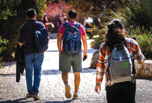 סטודנטים באוניברסיטה העברית (צילום: אוליבייר פיטוסי, פלאש 90)