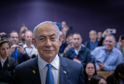 משפט נתניהו (צילום: חיים גולדברג, פלאש 90)