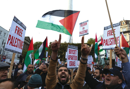 הפגנה פרו-פלסטינית בדבלין, אירלנד (צילום: ארכיון רויטרס)