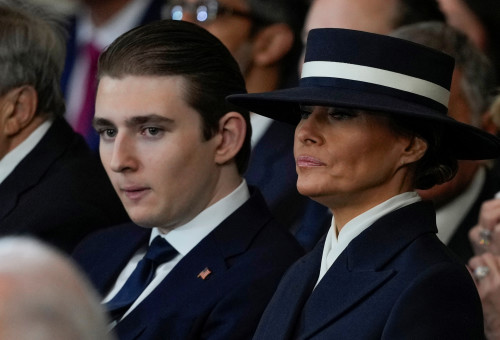 בארון ומלניה טראמפ (צילום: רויטרס)