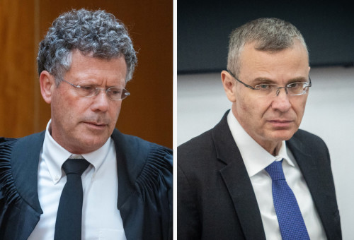 יריב לוין, יצחק עמית (צילום: יונתן זינדל, פלאש 90,חיים גולדברג פלאש 90)