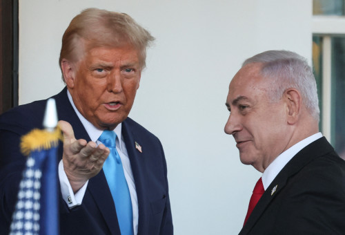 טראמפ ונתניהו בבית הלבן (צילום: רויטרס)