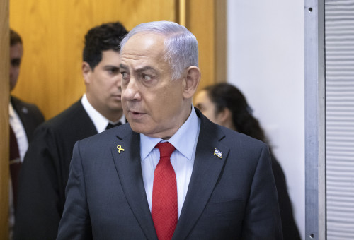 עדות נתניהו בבית המשפט המחוזי בתל אביב (צילום: מוטי מילרוד, פול)