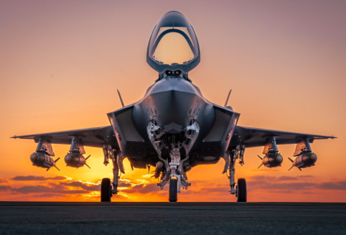 שלושה מטוסי “אדיר” (F-35i) חדשים נחתו בבסיס נבטים (צילום: דובר צהל)