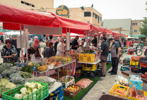 שוק האיכרים בבאר שבע  (צילום: דניאל יאסנו)