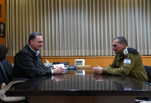 ישראל כ"ץ, אייל זמיר  (צילום: אריאל חרמוני, משרד הביטחון)