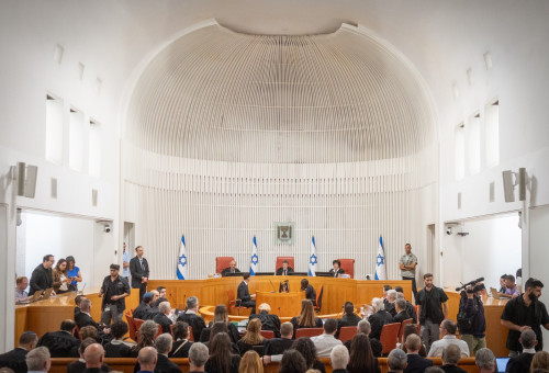 הדיון בבג"ץ בסוגיית פיטורי רונן בר (צילום: חיים גולדברג, פלאש 90)