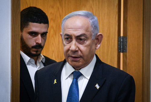 בנימין נתניהו בבית המשפט (צילום: ראובן קסטרו, פלאש 90)