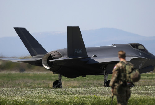 F-35  (צילום: REUTERS/Stoyan Nenov)