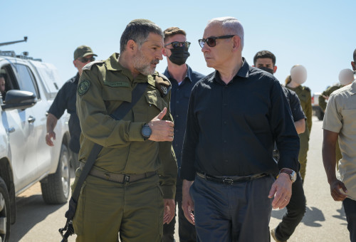 בנימין נתניהו, האלוף דוד זיני  (צילום: מעיין טואף/ לע"מ)