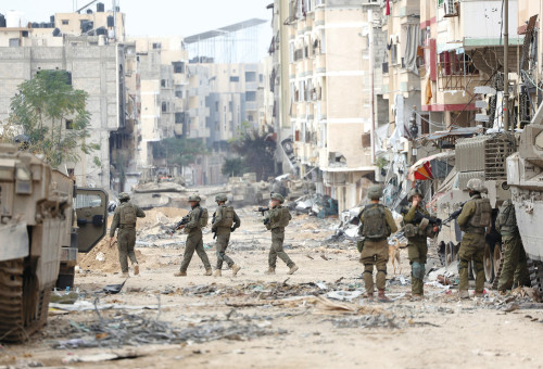 חיילי צה"ל בעזה - מלחמת חרבות ברזל (צילום: רויטרס)