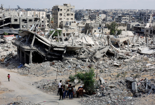 הרס ברצועת עזה (צילום: REUTERS/Mohammed Salem)