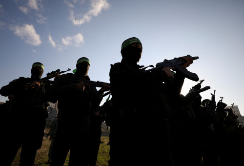 מחבלי חמאס (צילום: REUTERS/Dawoud Abu Alkas)