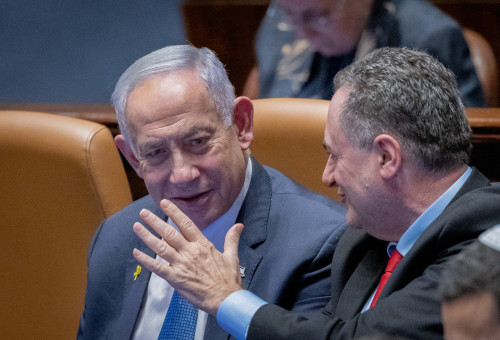 ישראל כ"ץ, בנימין נתניהו (צילום: חיים גולדברג, פלאש 90)