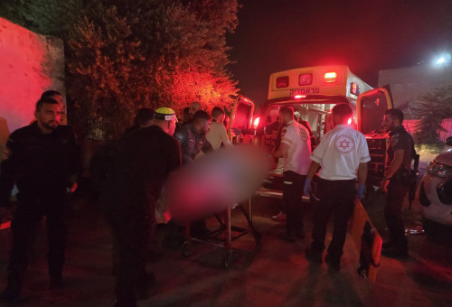 זירת רצח בלוד, ארכיון (למצולמים אין קשר לכתבה) (צילום: תיעוד מבצעי מד"א)