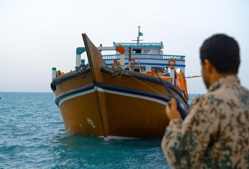 משלוח נשק איראני שנתפס לפני שהועבר לחות'ים (צילום: פיקוד מרכז ארה"ב)