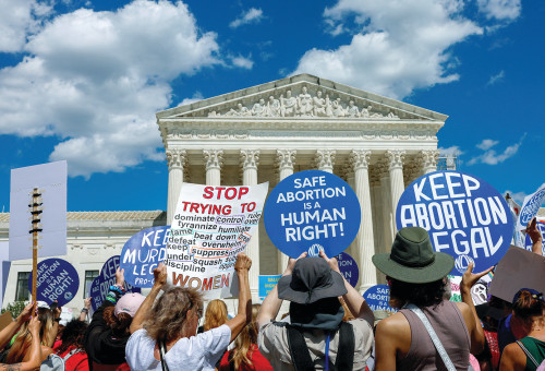 הפגנה בעד חופש בחירה סביב סוגיית ההפלות בארה"ב (צילום: רויטרס)