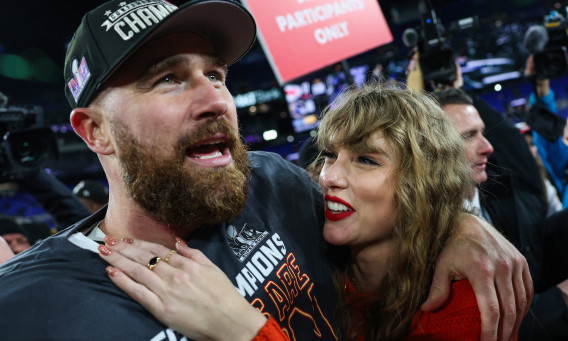 טיילור סוויפט וטראוויס קלסי (צילום: Patrick Smith/Getty Images)