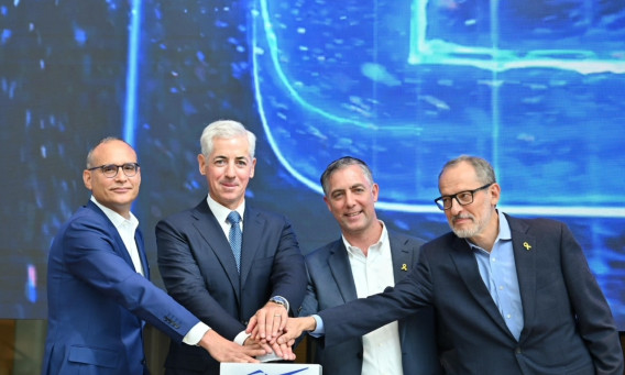 יוג'ין קנדל, ספי זינגר, ביל אקמן ואיתן בן זאב (צילום: אלעד גוטמן)