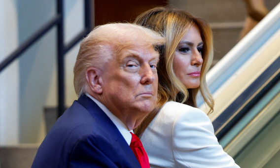 דונלד טראמפ ומלניה טראמפ, הגיעו לעצרת האו"ם