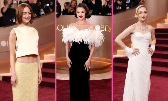 אמנדה סייפריד, סלינה גומז, אמה סטון (צילום: Getty images)