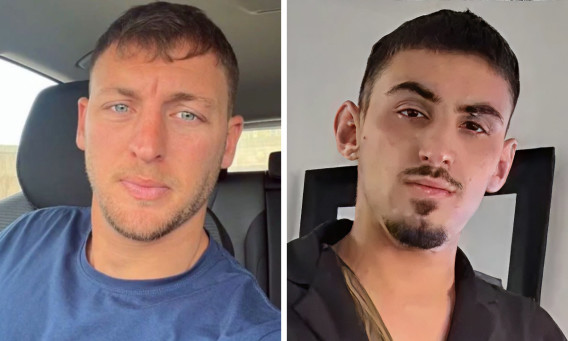 רום ברסלבסקי, דייויד זייתון (צילום: מטה משפחות החטופים והנעדרים)