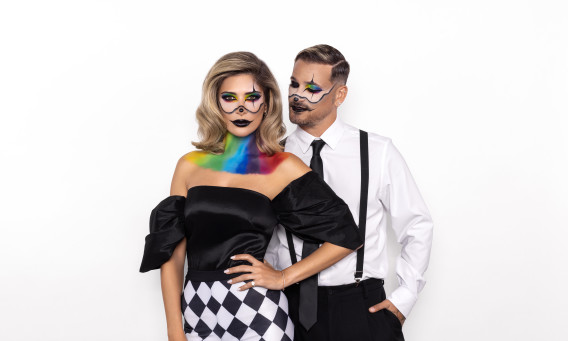 מירן ומאור בוזגלו בקמפיין פורים של סקארה (צילום: יחצ)