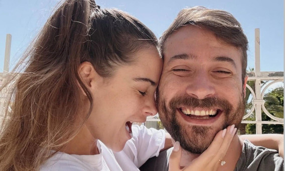 נאיה פדרמן ושון דורון ברגעי אושר מההצעה (צילום: מתוך אינסטגרם)
