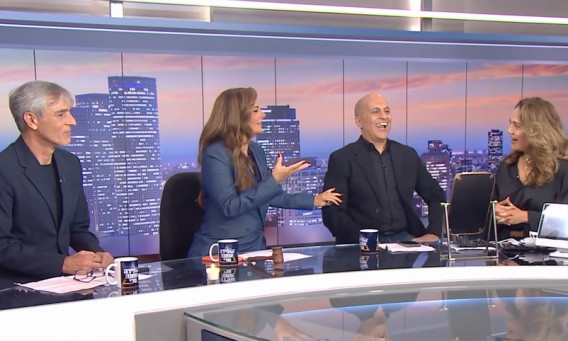 מימין: איילת גייר, ברק סרי, אופירה אסייג ואלי אוחנה (צילום: צילום מסך קשת 12)