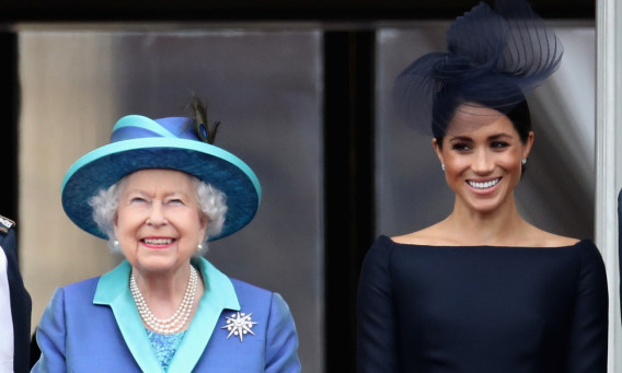 מלכת אנגליה עם מייגן מרקל