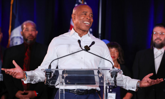 אריק אדמס, ראש העיר של ניו יורק (צילום:  REUTERS/Andrew Kelly)