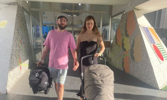 אלינה לוי ומשפחתה הטרייה יצאו מבית החולים