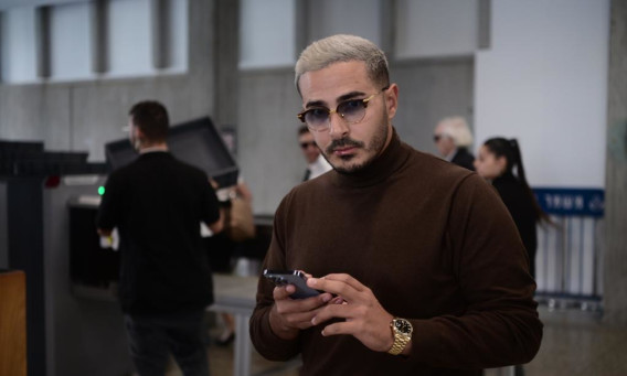 סיימון לבייב בבית משפט השלום בתל אביב (צילום: אבשלום ששוני)