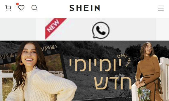 אתר SHEIN  (צילום: צילום מסך)