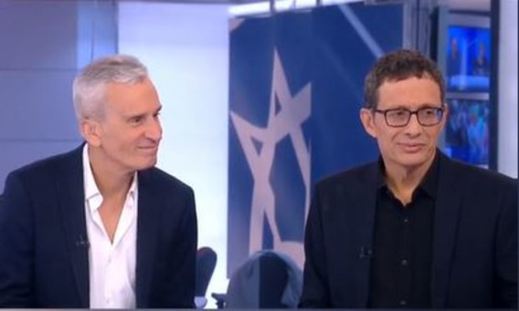 ארז טל, אברי גלעד (צילום: צילום מסך קשת 12)