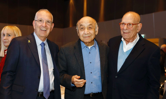 רמי אונגר, יצחק סוארי ושמשון הראל (צילום: אוהד הרכס,יעל אילן,איתי בלסון,מכון ויצמן למדע)