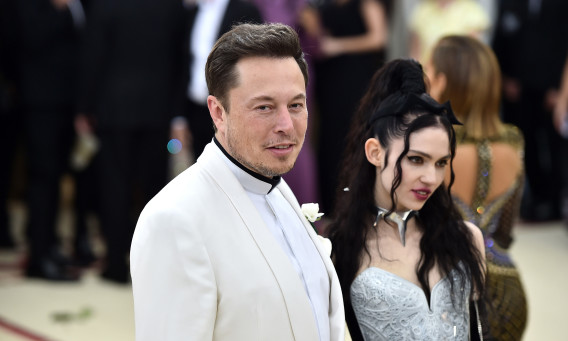 אילון מאסק וגריימס (צילום: gettyimages)