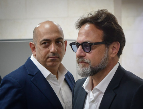 בועז גולן ודוד שרן בהארכת המעצר של יונתן אוריך(צילום: אבשלום ששוני)