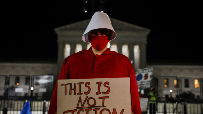 מחאה נגד ביטול הזכות להפלות בארה''ב (צילום: רויטרס)