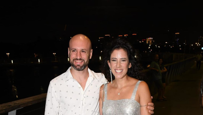 מאי שכטר ומשה יחזקאל בחתונה של קטיה וליאור (צילום: אביב חופי)