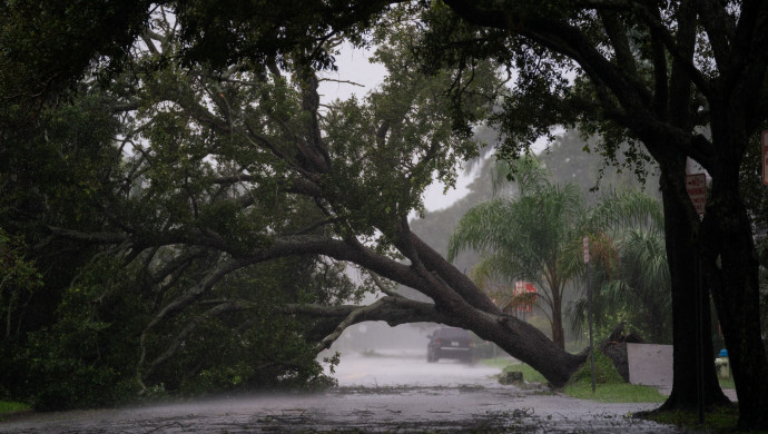 הוריקן ''איאן'' מכה בפלורידה (צילום:  Sean Rayford/Getty Images)