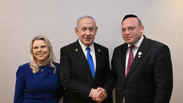 ראש הממשלה בנימין נתניהו הגיע לנאום בפני המשלחת (צילום: יח''צ)
